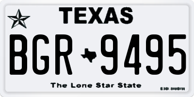 TX license plate BGR9495