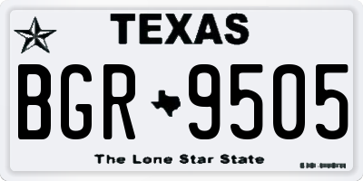 TX license plate BGR9505