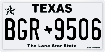 TX license plate BGR9506