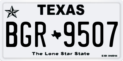 TX license plate BGR9507