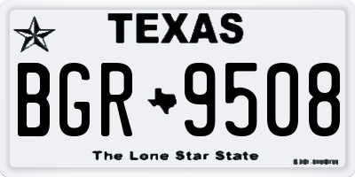 TX license plate BGR9508