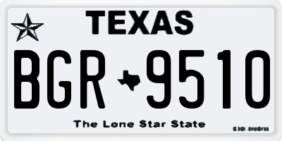 TX license plate BGR9510