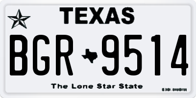 TX license plate BGR9514