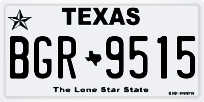 TX license plate BGR9515