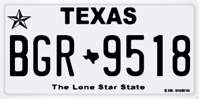 TX license plate BGR9518