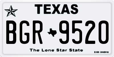 TX license plate BGR9520