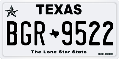 TX license plate BGR9522