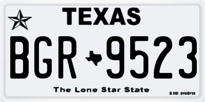 TX license plate BGR9523