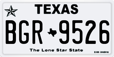 TX license plate BGR9526