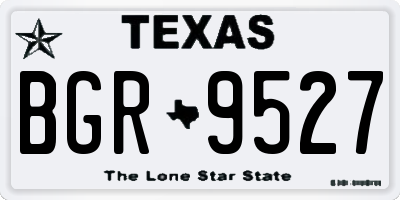 TX license plate BGR9527