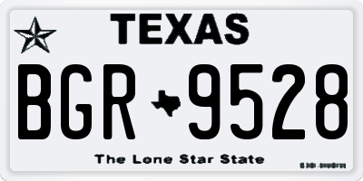 TX license plate BGR9528