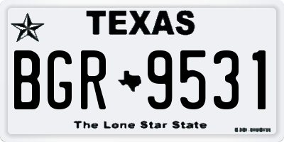 TX license plate BGR9531