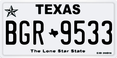 TX license plate BGR9533