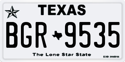 TX license plate BGR9535