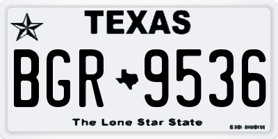 TX license plate BGR9536