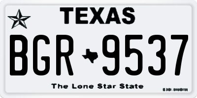 TX license plate BGR9537