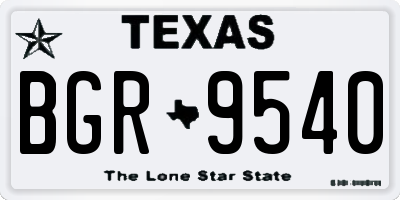 TX license plate BGR9540