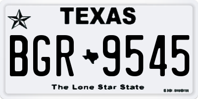 TX license plate BGR9545