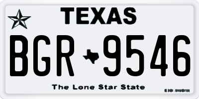 TX license plate BGR9546
