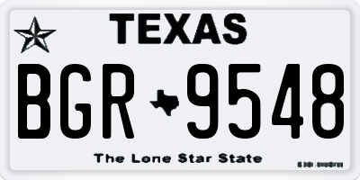 TX license plate BGR9548