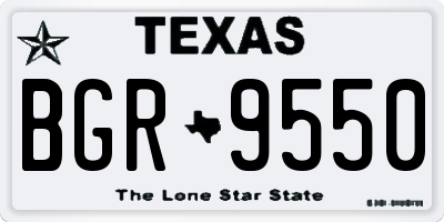 TX license plate BGR9550
