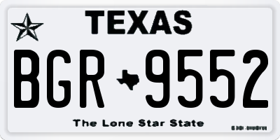 TX license plate BGR9552
