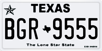 TX license plate BGR9555