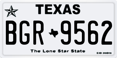 TX license plate BGR9562