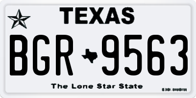 TX license plate BGR9563