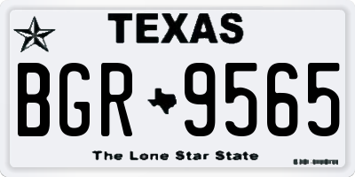 TX license plate BGR9565
