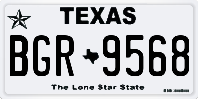 TX license plate BGR9568