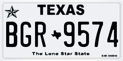 TX license plate BGR9574