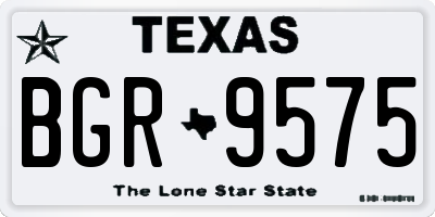 TX license plate BGR9575