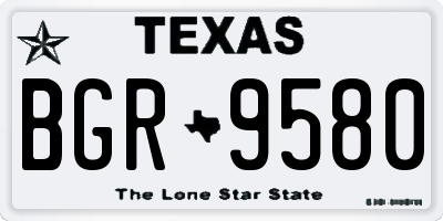 TX license plate BGR9580