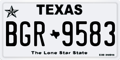 TX license plate BGR9583