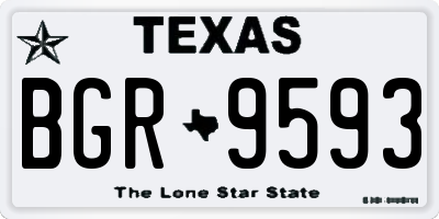 TX license plate BGR9593