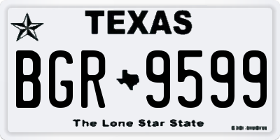 TX license plate BGR9599