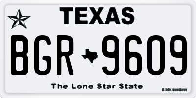 TX license plate BGR9609