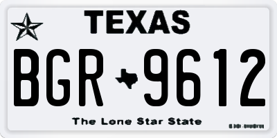 TX license plate BGR9612