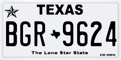 TX license plate BGR9624