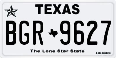 TX license plate BGR9627