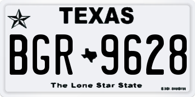 TX license plate BGR9628