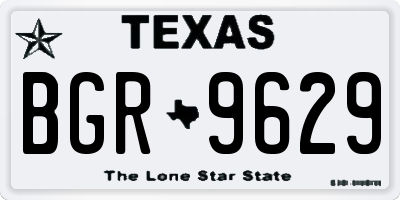 TX license plate BGR9629