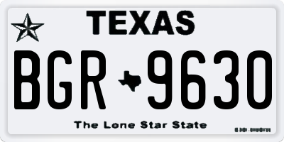 TX license plate BGR9630