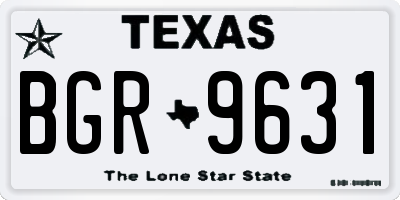 TX license plate BGR9631