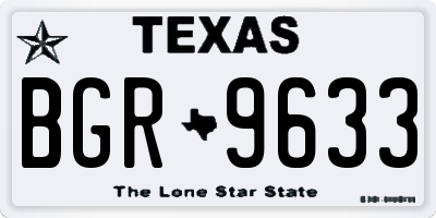 TX license plate BGR9633