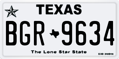 TX license plate BGR9634