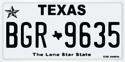 TX license plate BGR9635