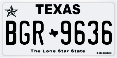 TX license plate BGR9636