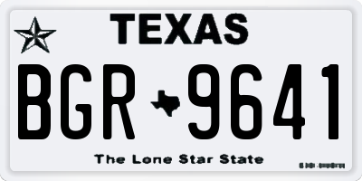 TX license plate BGR9641